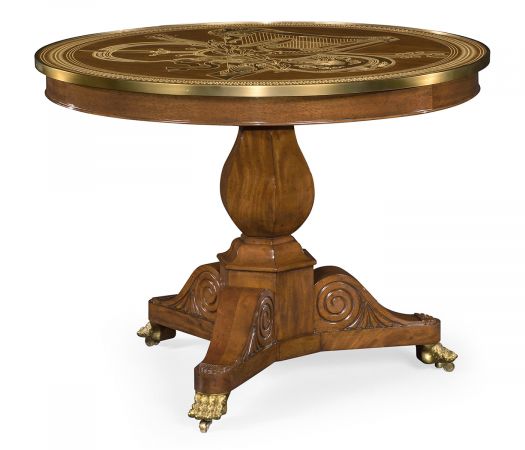 Churchman Collection - Medium Mahogany & Marquetry Right Hall Tilted Top Centre Table