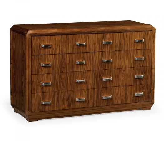 Churchman Collection - Moderne High Lustre Santos Rosewood Chests of Eight Drawers