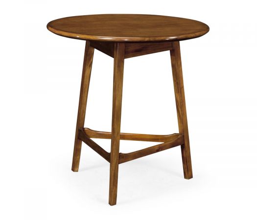 Churchman Collection - Round Honey Walnut Cricket End Table