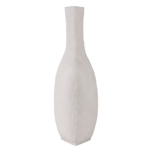 Mortsel Quartz Resin Vase, White
