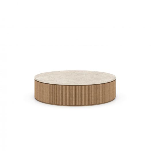Oak Finish Round Coffee Table (variant color )