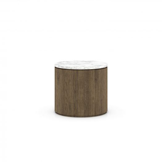 Natural Oak Round Side Table (variant color )