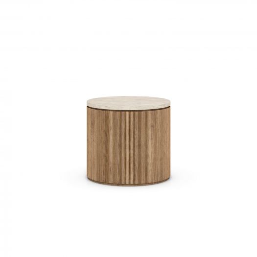 Natural Oak Round Side Table (variant color )