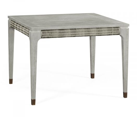 JC Outdoor - Hampton Collection - Square Cloudy Grey & Rattan Dining Table