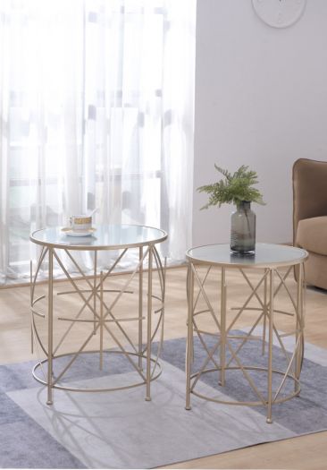 Starlite Mirror Top Table Set of 2
