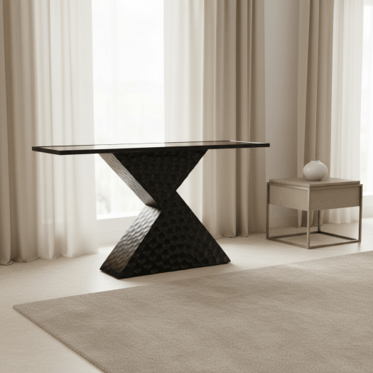 56 Liana Black Console Table, Kd