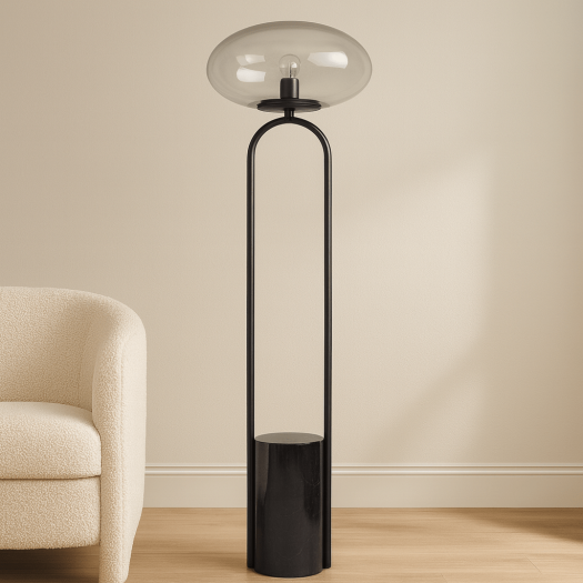 58 SHERIDAN MARBLE BASE FLOOR LAMP