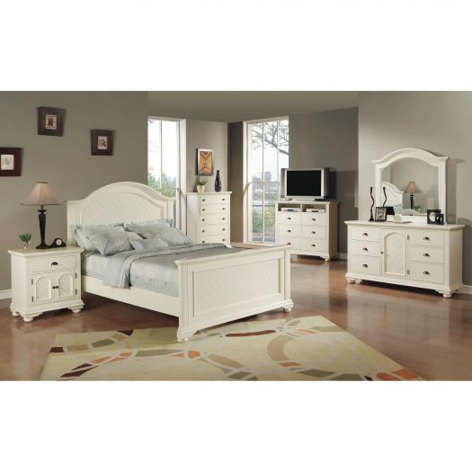 Brook Classic White King Bedroom Set