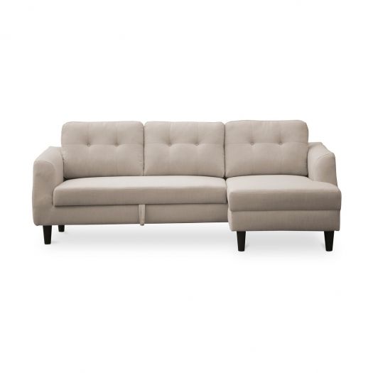 Belagio Sofa Bed With Chaise Beige Right