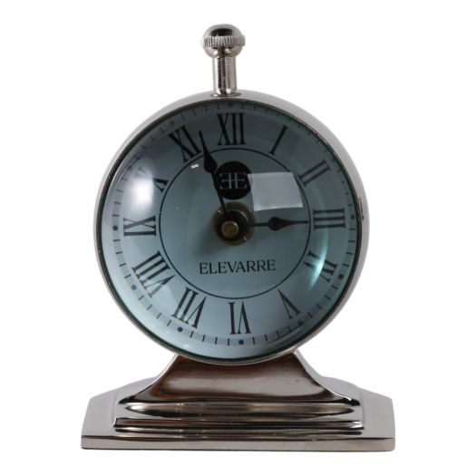 5x7 Bartoli Silver Alumnum Double Sided Desk Clock