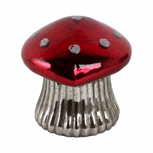 6 12 Oz Cinnamon Mushroom Candle, Red