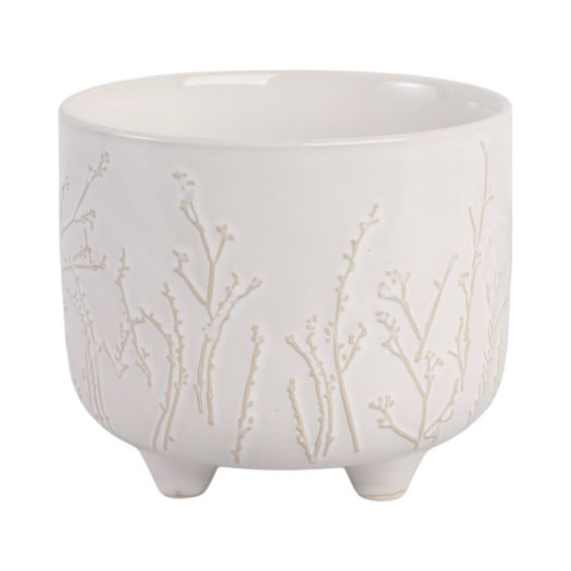 6 BLOOMING BRANCHES PLANTER, IVORY