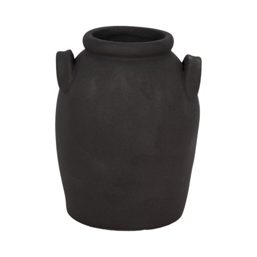 6 Rough Finish Jug With Handles, Black