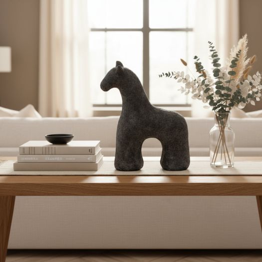 6 Textured Horse, Black