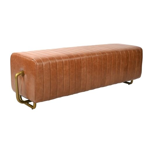 60 Felix Real Leather Bench