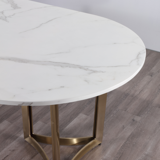 Alexa Oval Marble Dining Table