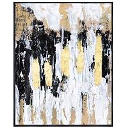 42X42 Abstract On Canvas W/ Gold Foil, Brown