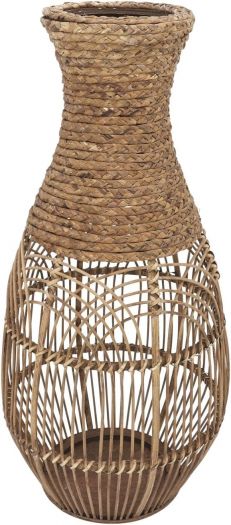 26"H WICKER VASE, BROWN