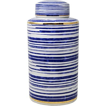Striped Ceramic Jar