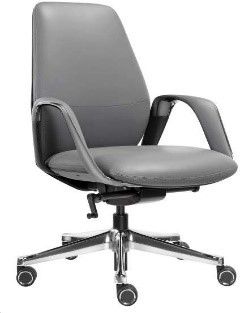 Medium back chair Grey Black