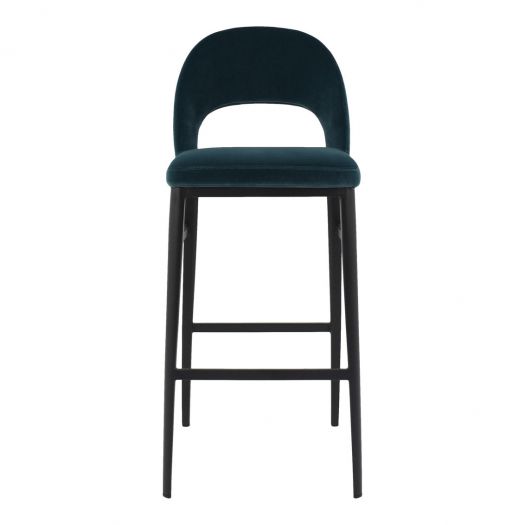 Roger Barstool Teal Velvet