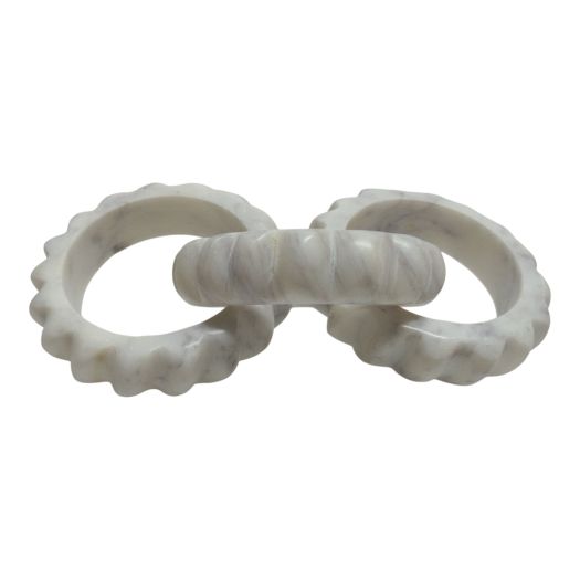 8 Lonna Carved Marble Chain Object