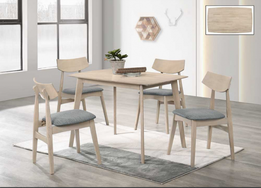 Megan grey wash dining table-4 seater set