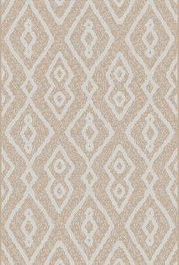 Beige and white geometric rug