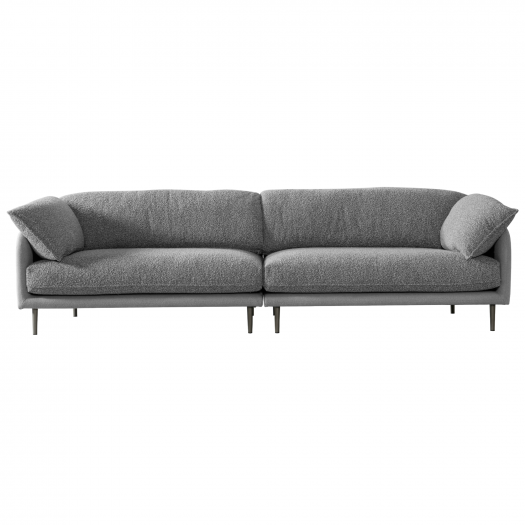 Ahad Grey Boucle Sofa Set