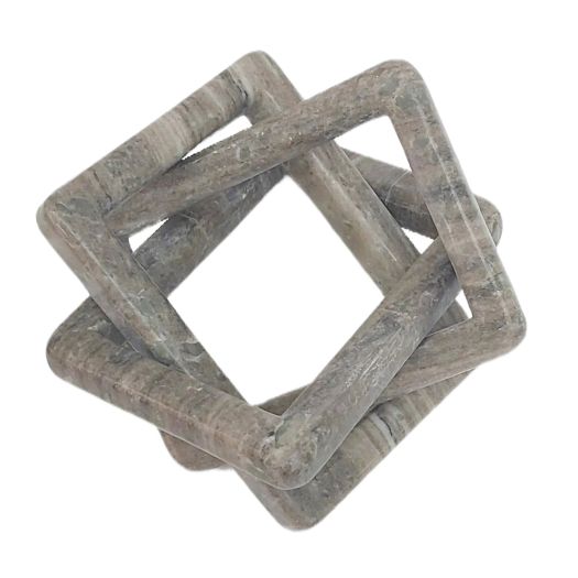 8x8 Morchana Marble Geo Knot, Beige