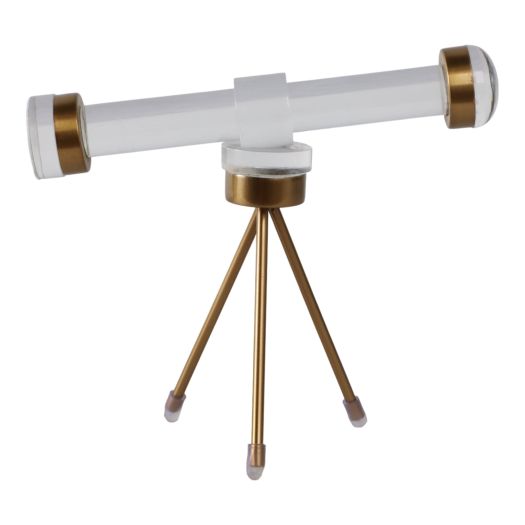 9 Bradford Acrylic And Brass Telescope D?cor