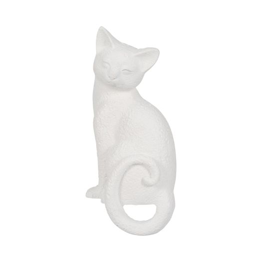 9 Kitty With Hanging Tail, White