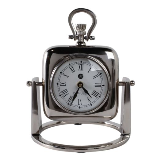 9 Quincy Silver Aluminum Desk Clock