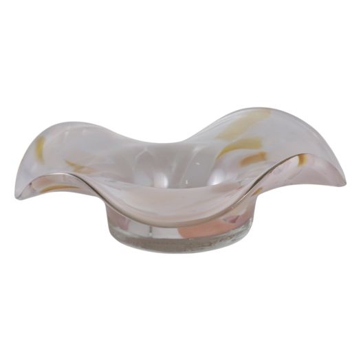 9 Scinder Amber Glass Bowl