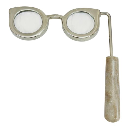 9 Shimon Magnifying Glasses W/beige Marble Handle
