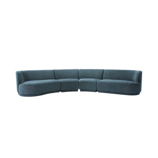 Yoon Eclipse Modular Sectional Chaise Left Nightshade Bluec