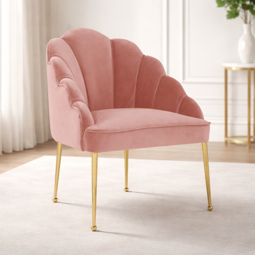 Daisy Petite Blush Velvet Chair