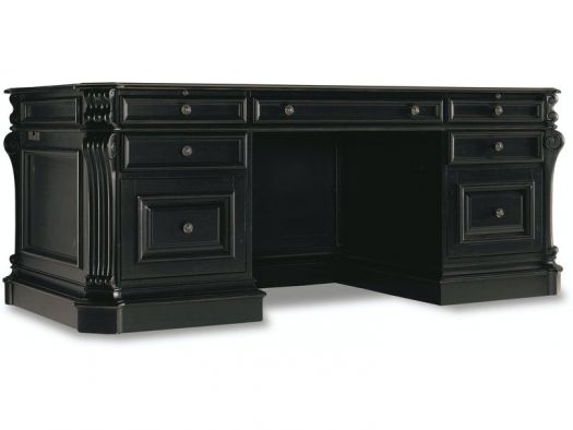 Telluride 76'' Executive Desk w/Leather Panels