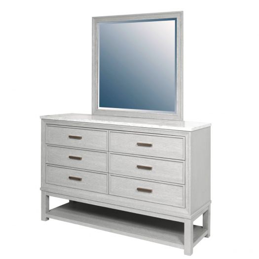 Sergio Gray Wood Dresser Mirror