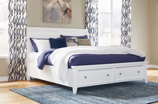 Trulani Queen Sleigh Storage Bed