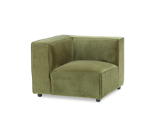BOBBY BERK UPH - OLAFUR CORNER CHAIR - MOSS VELVET