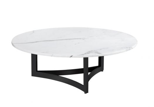 Alexa CoffeeTable Marble With Black Base