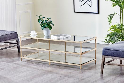 Gold Metal Coffe Table