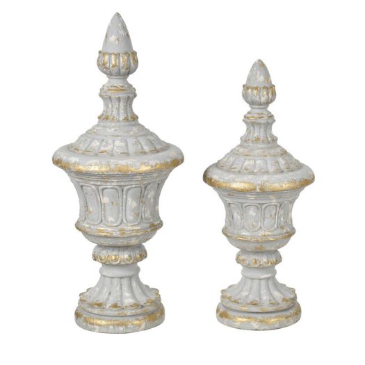 Avignon Old World Carved Finial,Set of 2