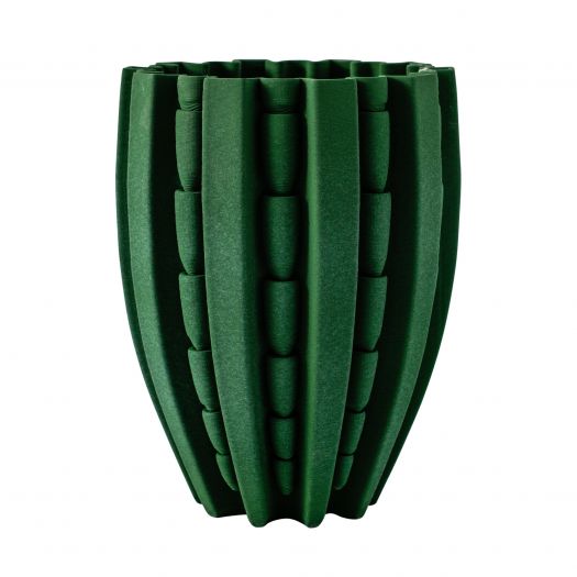 15" LAKELAND 3D PRINTED VASE, GREEN