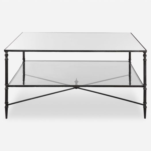 Uttermost Henzler Mirrored Steel Coffee Table