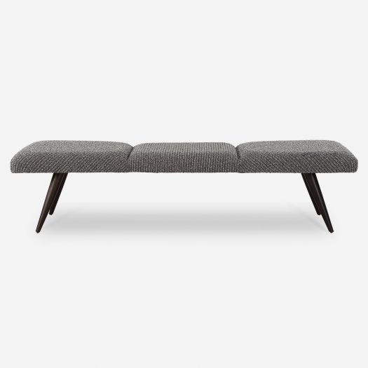 Bowtie Charcoal Fabric Bench