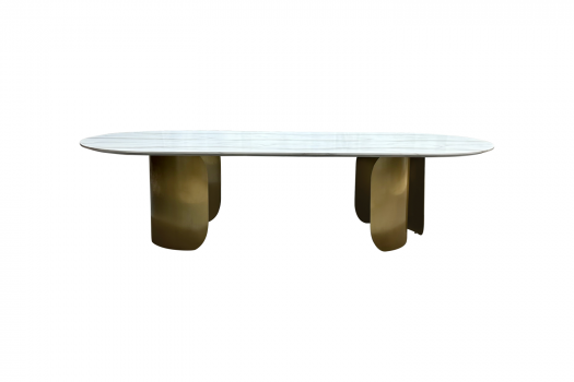 Oval Marble Dining Table -12 Persons