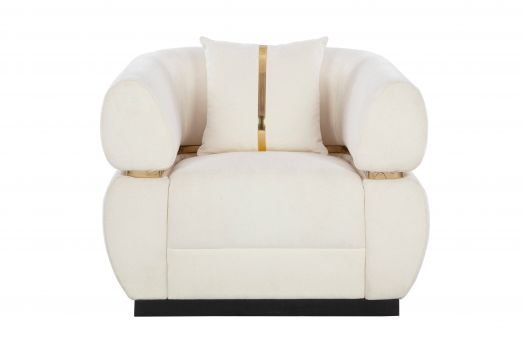 Gentle Gaze Settee Beige Chair