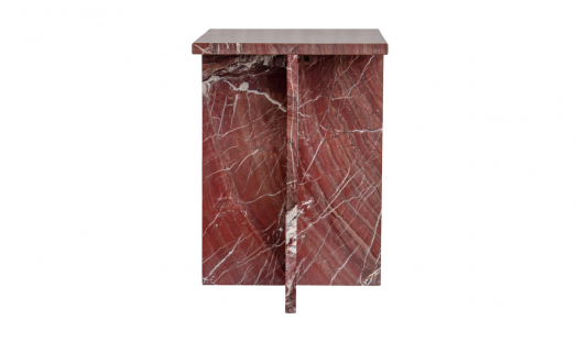 Blair Accent Table Rosso Levanto Marble